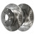 Front and Rear Drilled Slotted Brake Rotors Silver Set of 4 - Part # BRKPK144