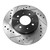 Front Drilled Slotted Brake Rotors Black Set of 2 Driver and Passenger Side - Part # PR4297LR