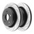 Front and Rear Drilled Slotted Brake Rotors Black Set of 4 - Part # PR63007PR63008