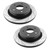 Front and Rear Drilled Slotted Brake Rotors Black Set of 4 - Part # PR63007PR63008