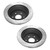 Front and Rear Drilled Slotted Brake Rotors Black Set of 4 - Part # PR65099PR65135