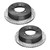 Front and Rear Drilled Slotted Brake Rotors Black and Ceramic Pads Kit - Part # SCD1303PR41485