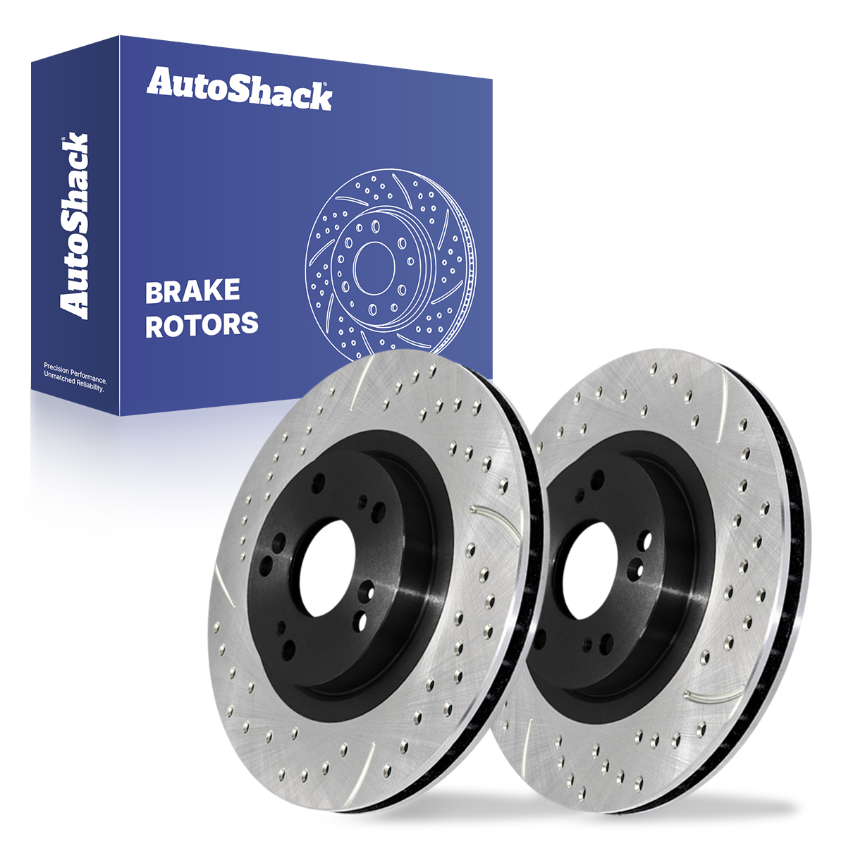 Rotors And Brake Pads Front And Rear Max Advanced Brake Kit - Drilled/Slotted Rotors & Ceramic