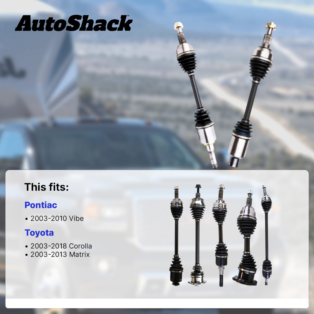 Front New CV Axle Shaft Assembly Neoprene Boots Passenger Side
