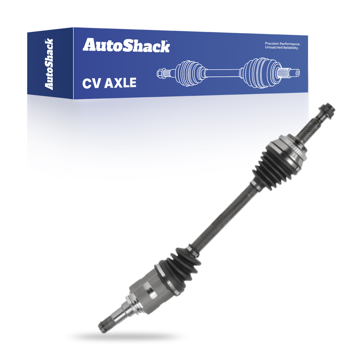 Front New CV Axle Shaft Assembly Neoprene Boots Driver Side