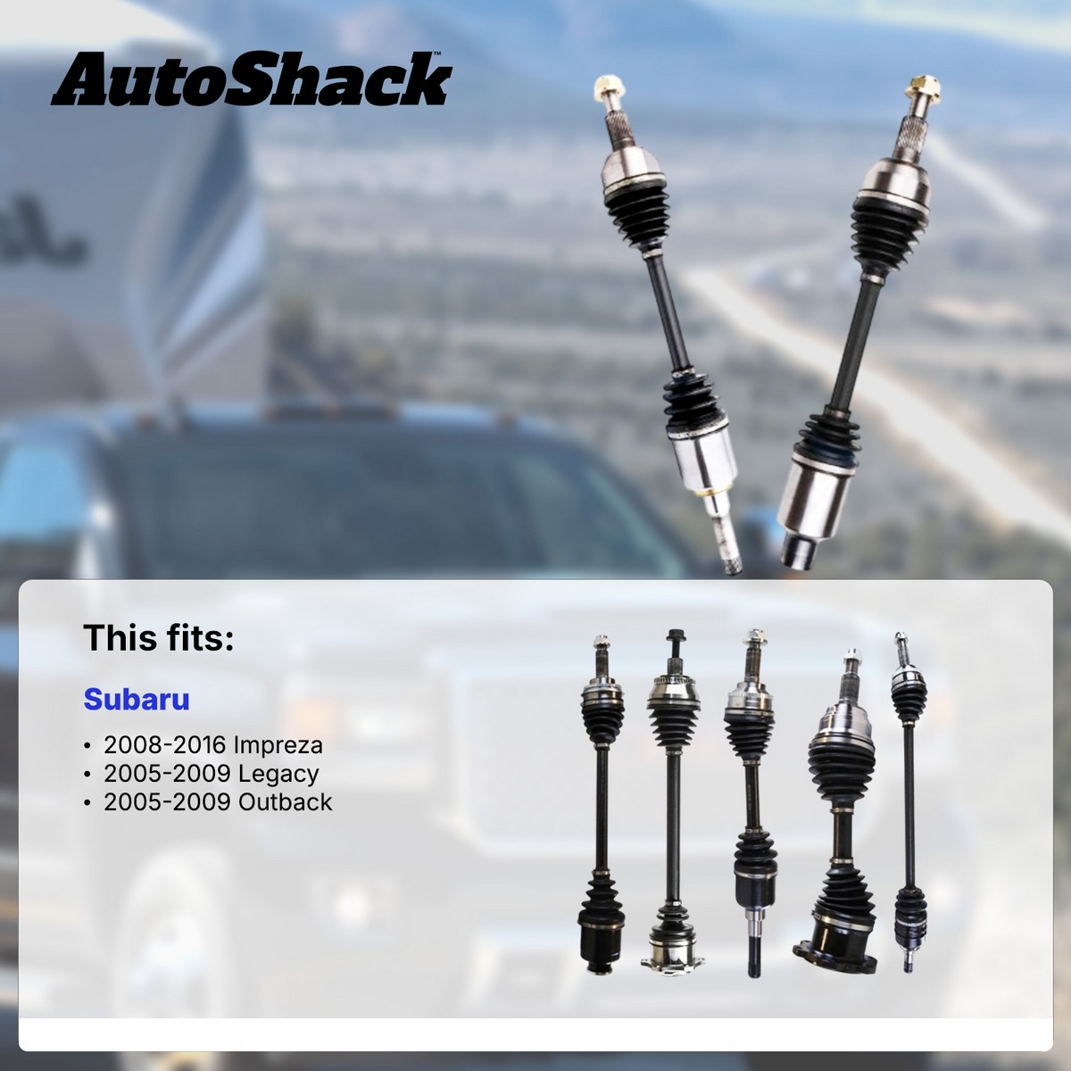WCCF EXTRA、KOLE Front New CV Axle Shaft Assembly Neoprene Boots Driver or