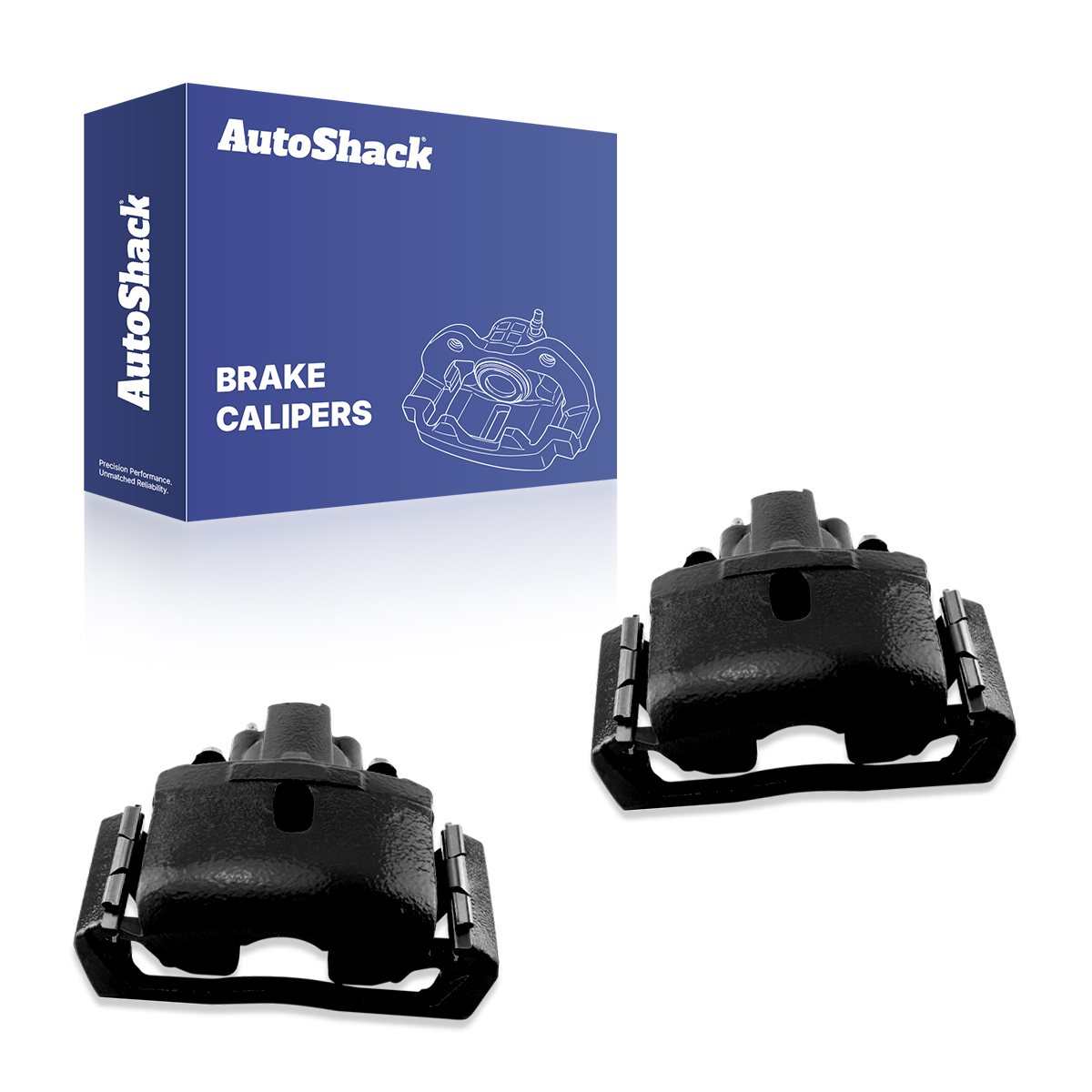 BCB2718PR - Rear New Brake Calipers Black with Bracket Set of 2
