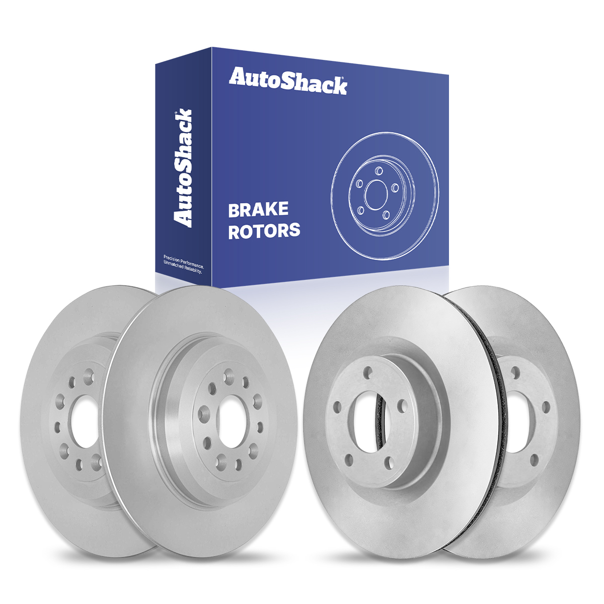 Front and Rear Brake Rotors Set of 4 | R64156-R64127 | AutoShack