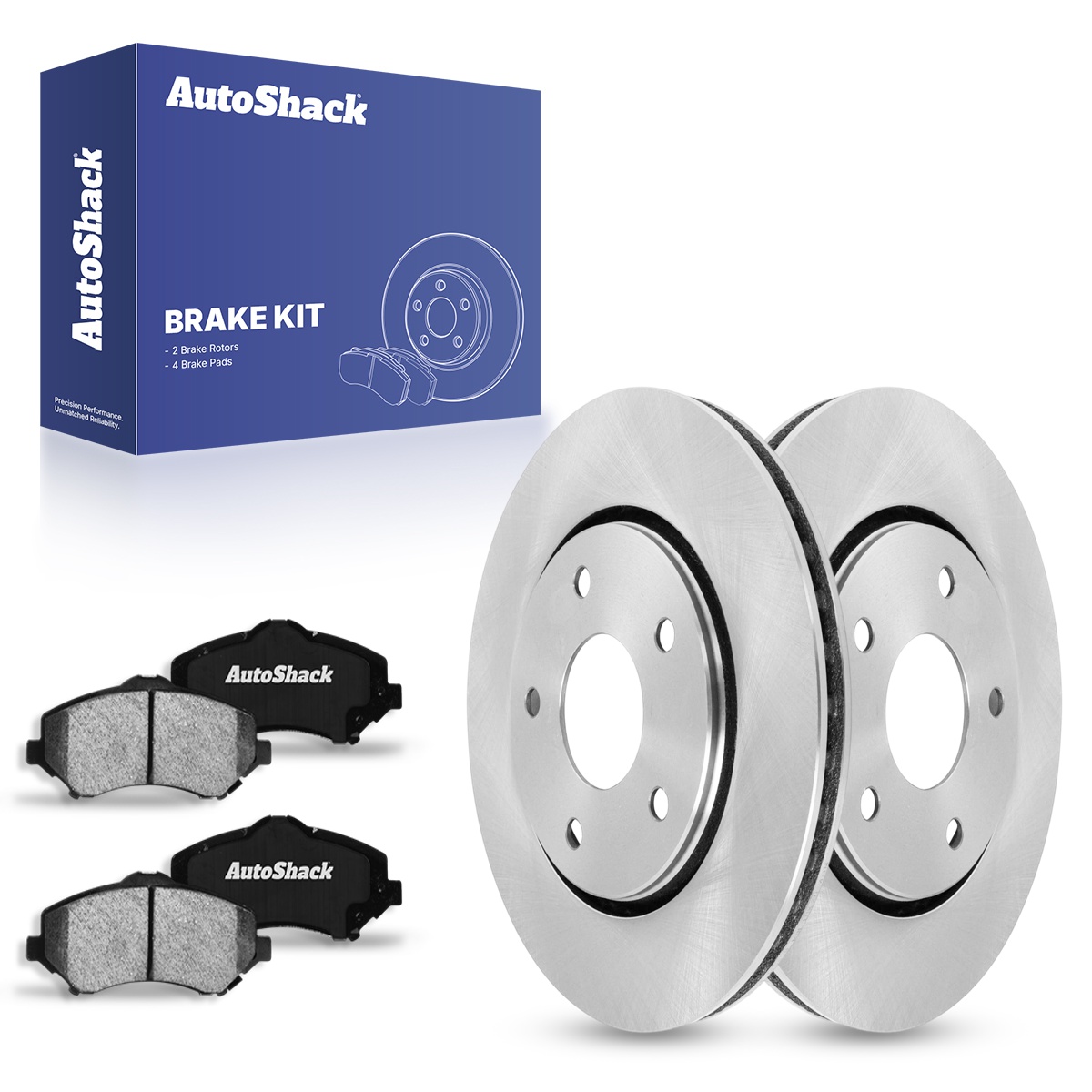 AutoShack Front Drilled and Slotted Brake Rotors Silver and Performance Ceramic Pads Set Pair of 2 Driver and Passenger Side Replacement for 2並行輸入 PR44351DSCPR - Front TurboGuard Coated Drilled Slotted Silver