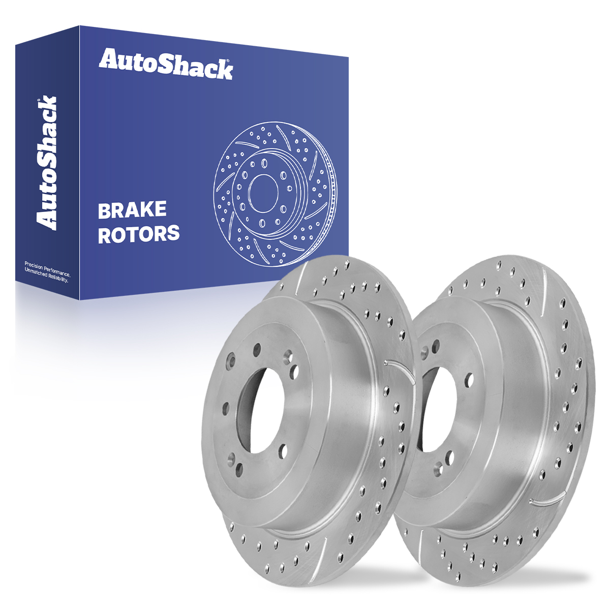 PR1082106DSZPR - Rear Drilled Slotted Brake Rotors Silver Driver